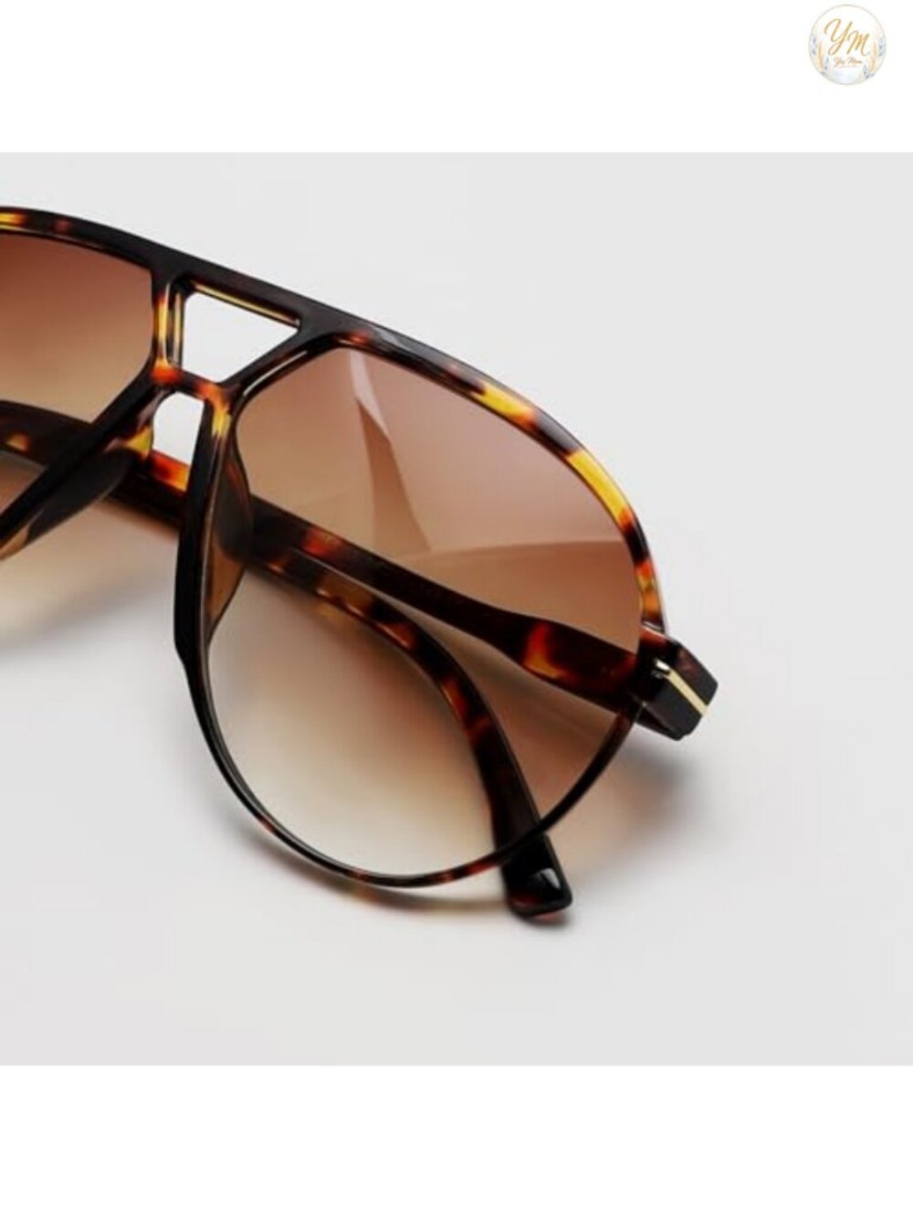 Retro Aviator Sunglasses Women Oversized UV400 Protection Square Frame - Picture 3 of 6